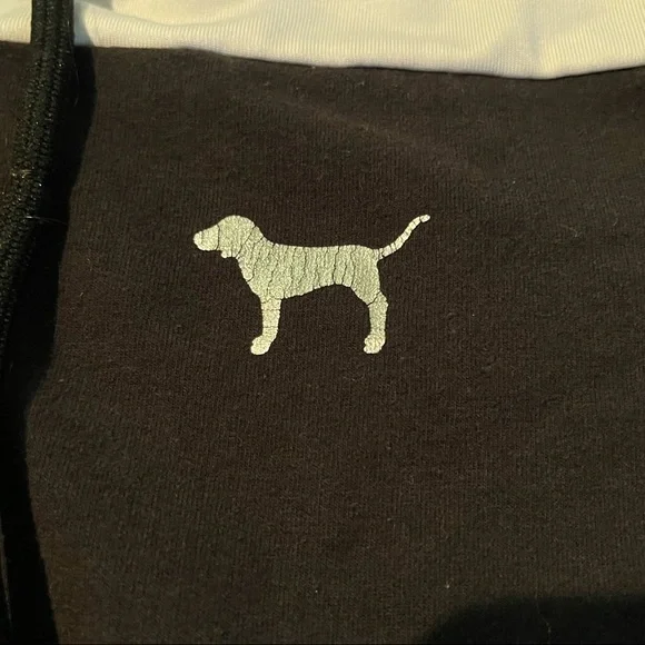 WOMEN’S BLACK AND WHITE PINK ZIP UP - Picture 2 of 5